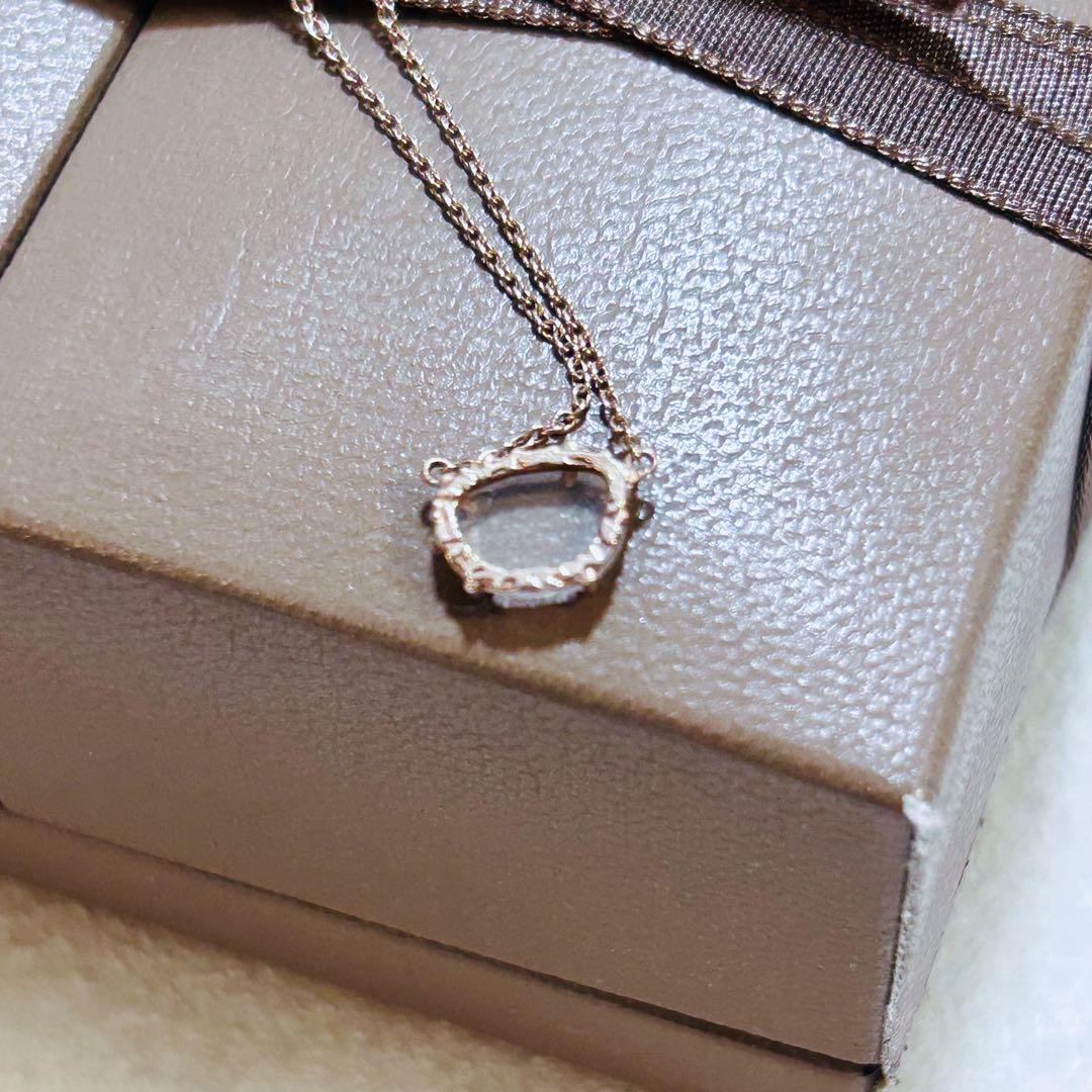 agete アガット【スキニーストーン】K10ネックレス 1石ネックレス