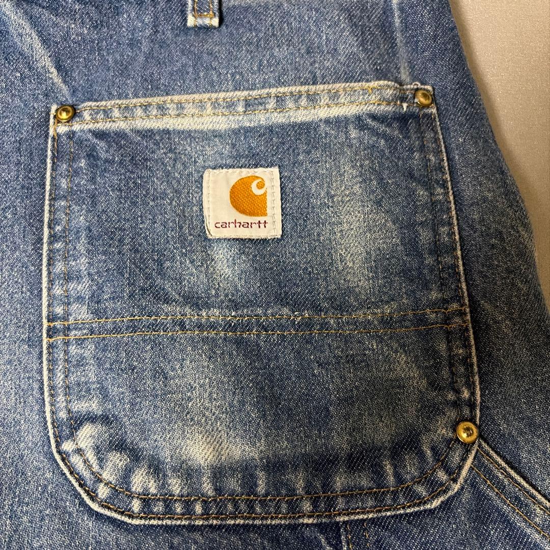 W38xL30 カーハート デニムペインターパンツ ダブルニー メキシコ製 ⑤