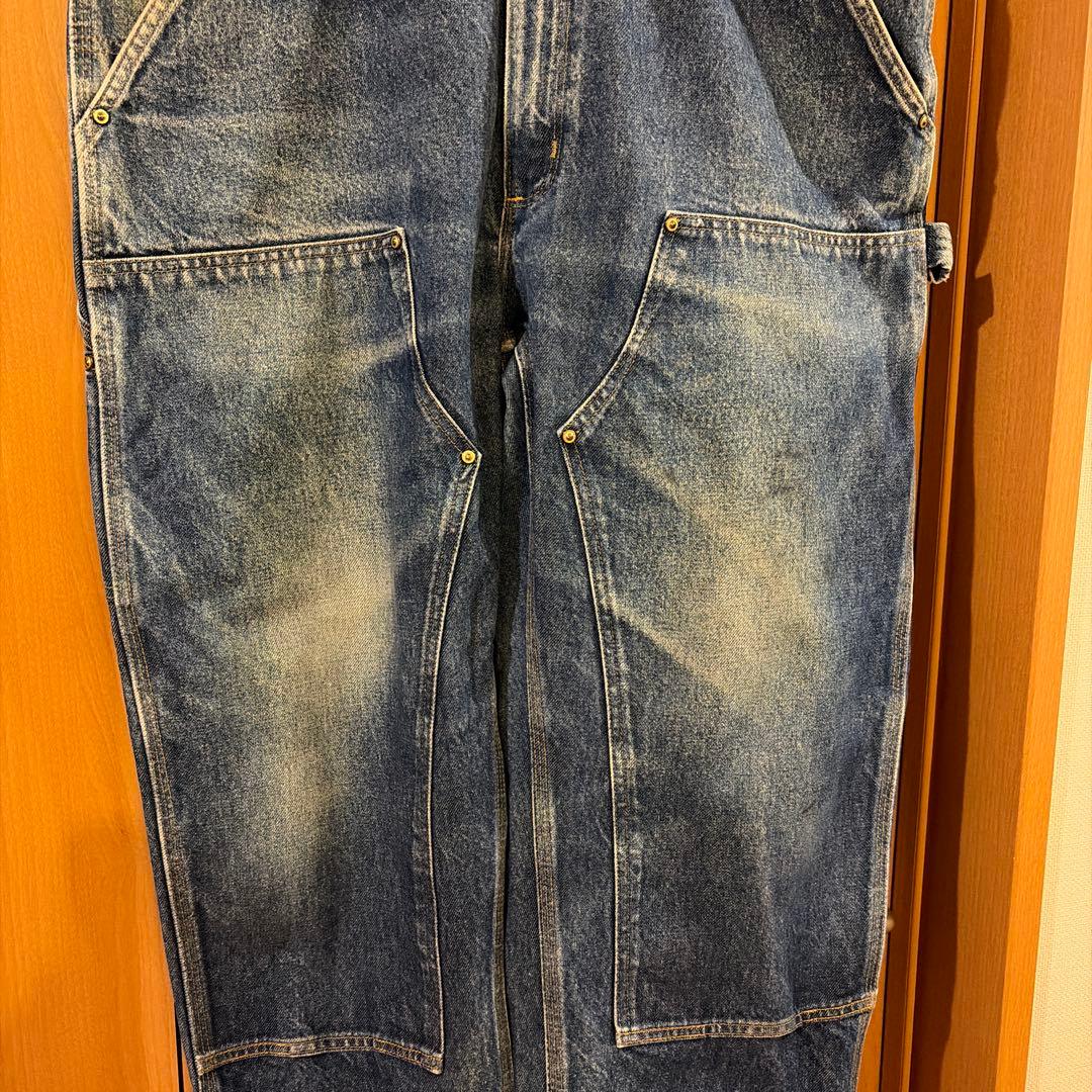 W38xL30 カーハート デニムペインターパンツ ダブルニー メキシコ製 ⑤