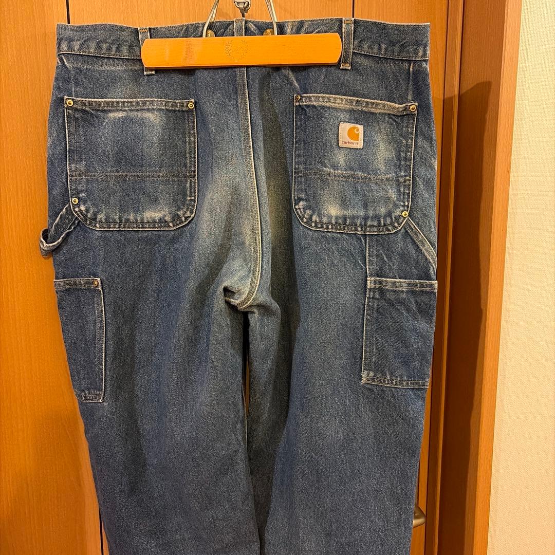 W38xL30 カーハート デニムペインターパンツ ダブルニー メキシコ製 ⑤
