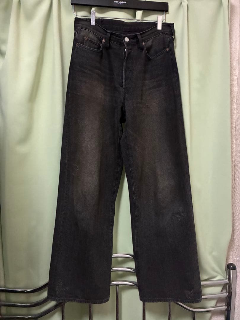 新作シュタインssstein 26SS LOOSE DENIM JEANS黒XS