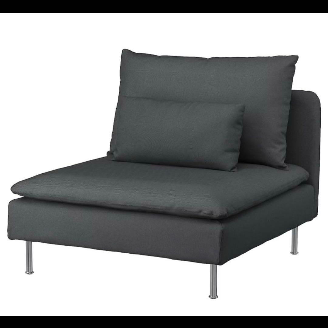 9/28まで【送料込み】IKEA ソファソーデルハムン　ダークグレー(1人掛け)