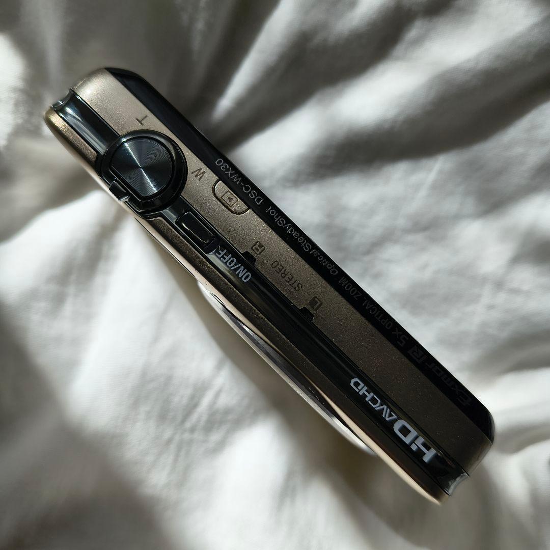 名機 SONY サイバーショット DSC-WX30｜オールドコンデジ　ゴールド