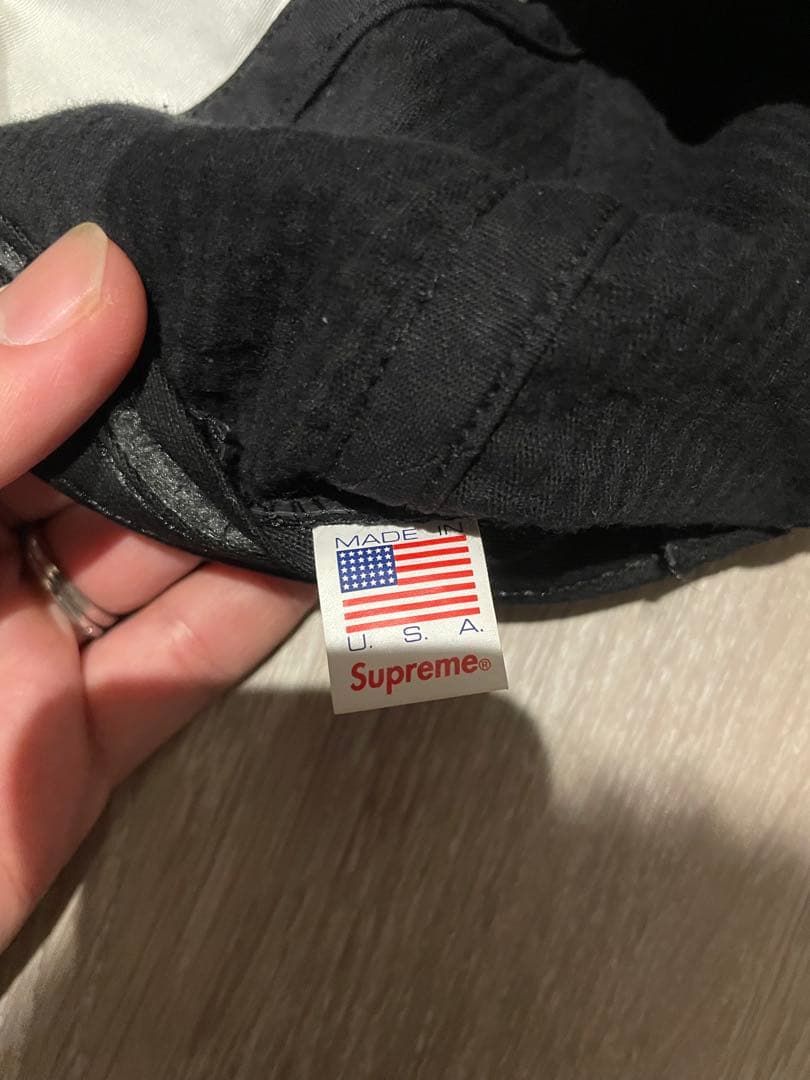 Supreme コーデュロイ ブラックキャップ　ボックスロゴ