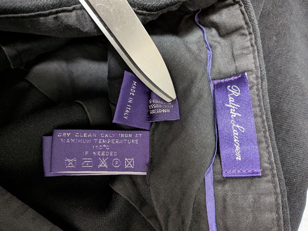 ralphlaurenラルフローレンパープルレーベル スラックス イタリア製36