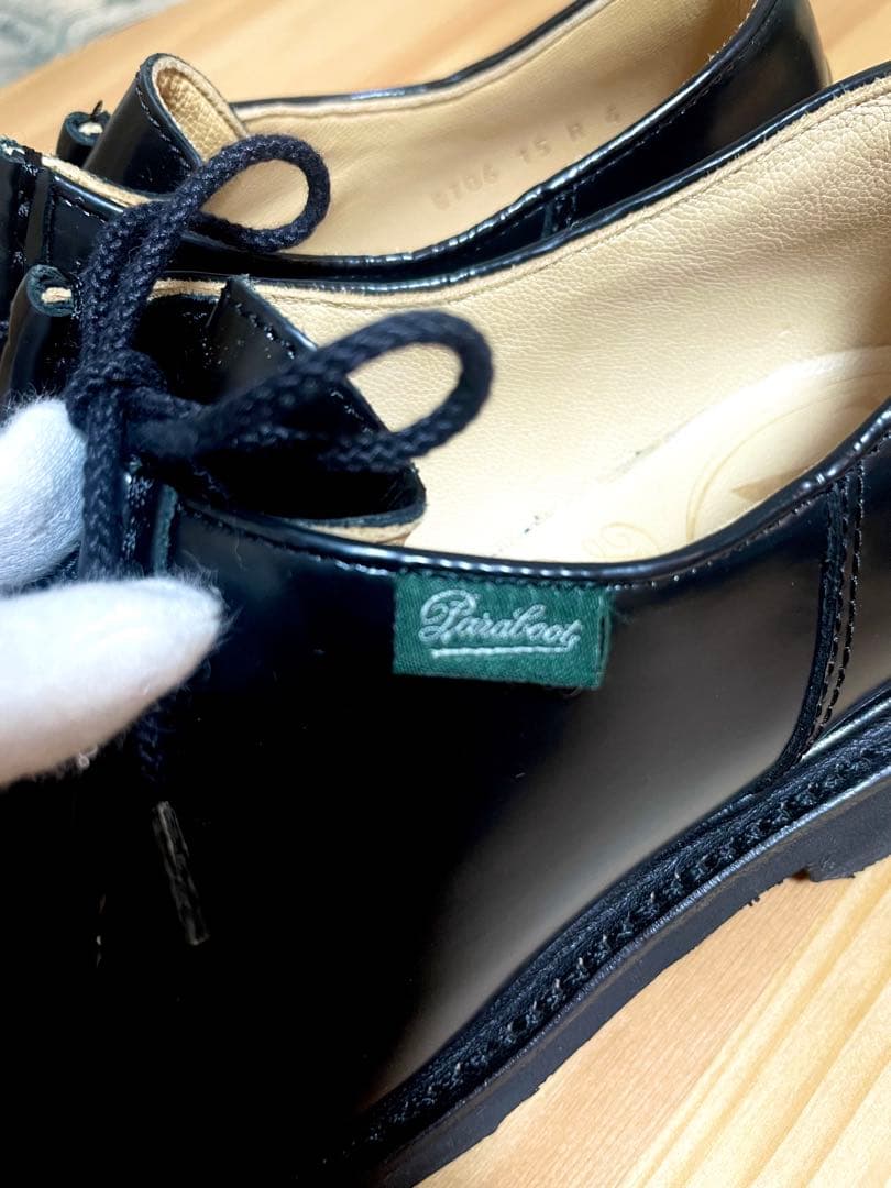 Paraboot MICHAEL ガラスレザー ブラック 4(24cm)ほぼ新品