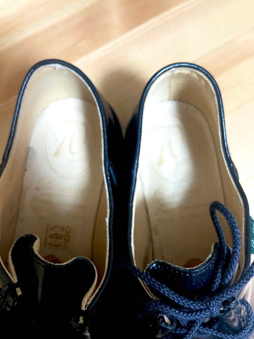 Paraboot MICHAEL ガラスレザー ブラック 4(24cm)ほぼ新品