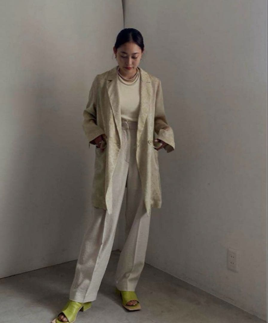 AMERI MEDI ALICIA JACQUARD JACKET アイボリー