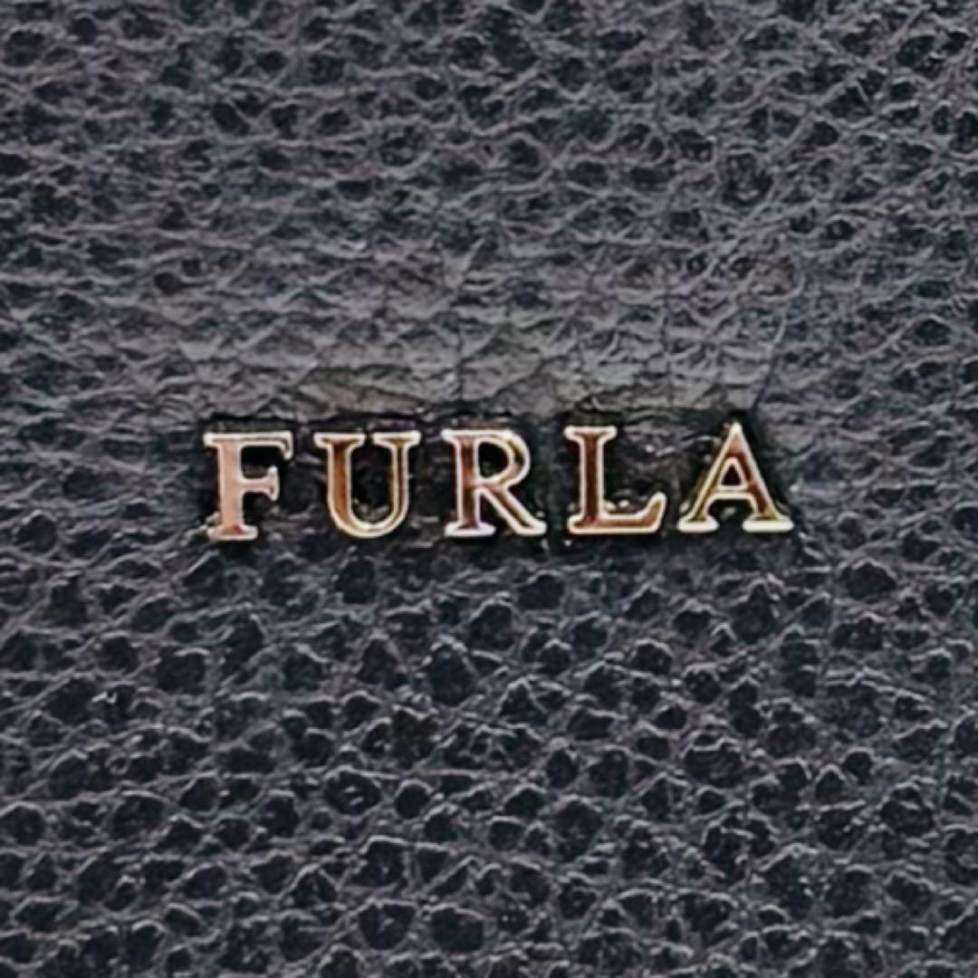 【極美品】フルラ ビジネスバッグ レザー 2way ゴールド金具 A4 ブラック