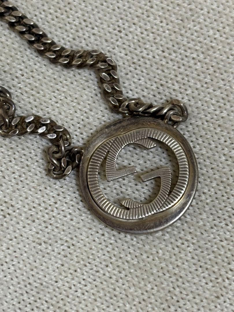 美品 グッチ SV925 インターロッキングG チェーンネックレス