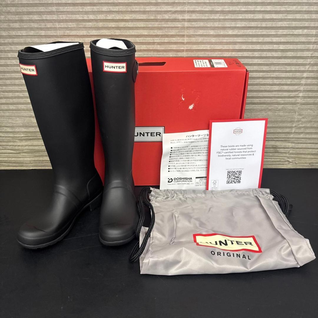 ☆未使用　HUNTER　レインブーツ　オリジナルツアー WFT2210RMA