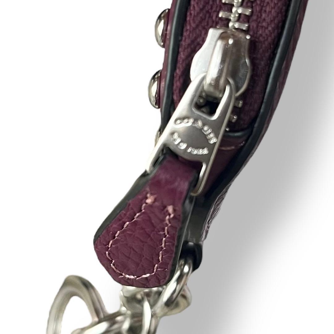 極美品✨コーチ　ハートスタッズケース バッグキーリング チャーム