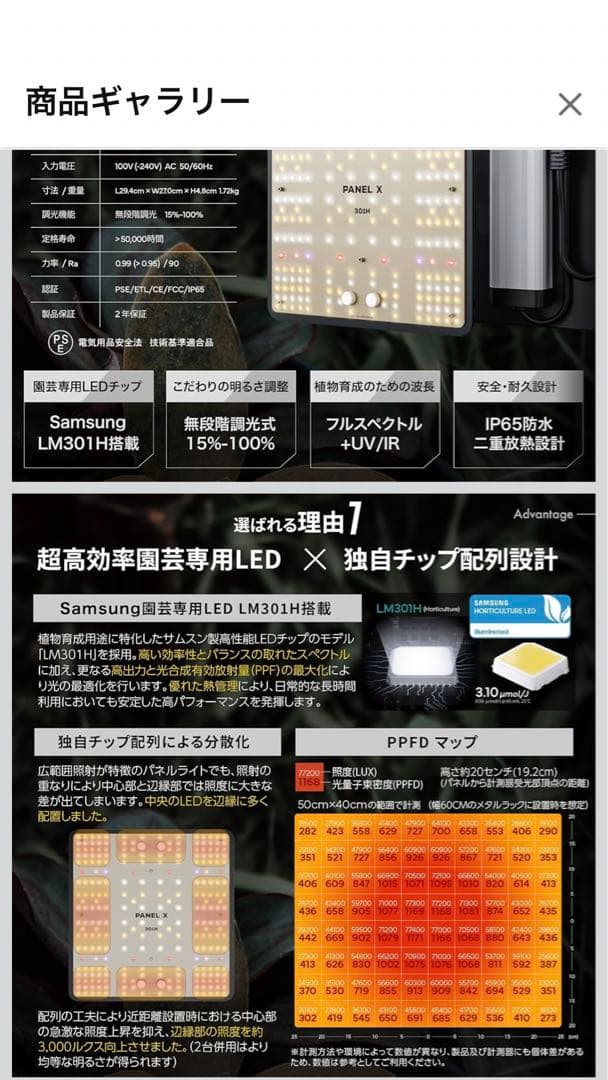 PANEL X PL-X 301H 4000K-4300K 4つ