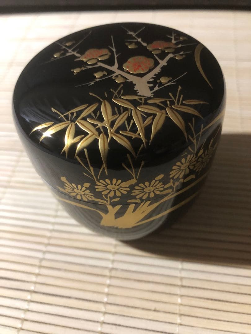 漆器　宗栄　蒔絵　竹梅菊蘭蒔絵　共箱