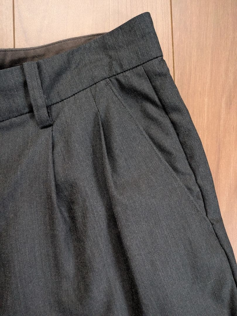 パンツ Cornier Super130'sWORSTEDWOOL WIDE PANTS