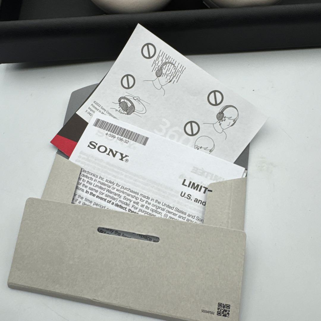 SONY ワイヤレスヘッドホン グレー ケース付き