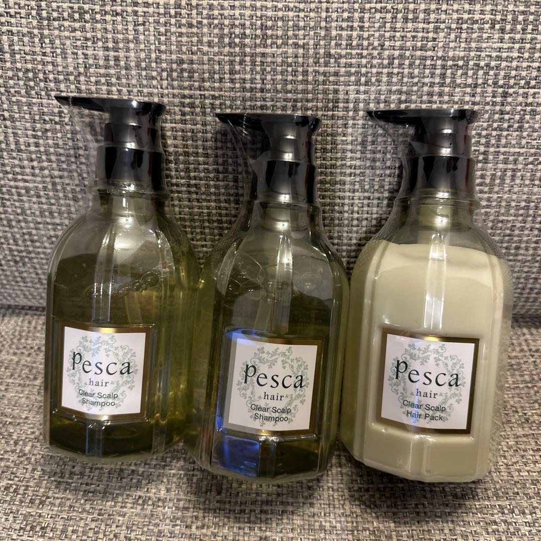 Pescaペスカ クリアスカルプシャンプー2本＆ヘアパック1本 3点セット