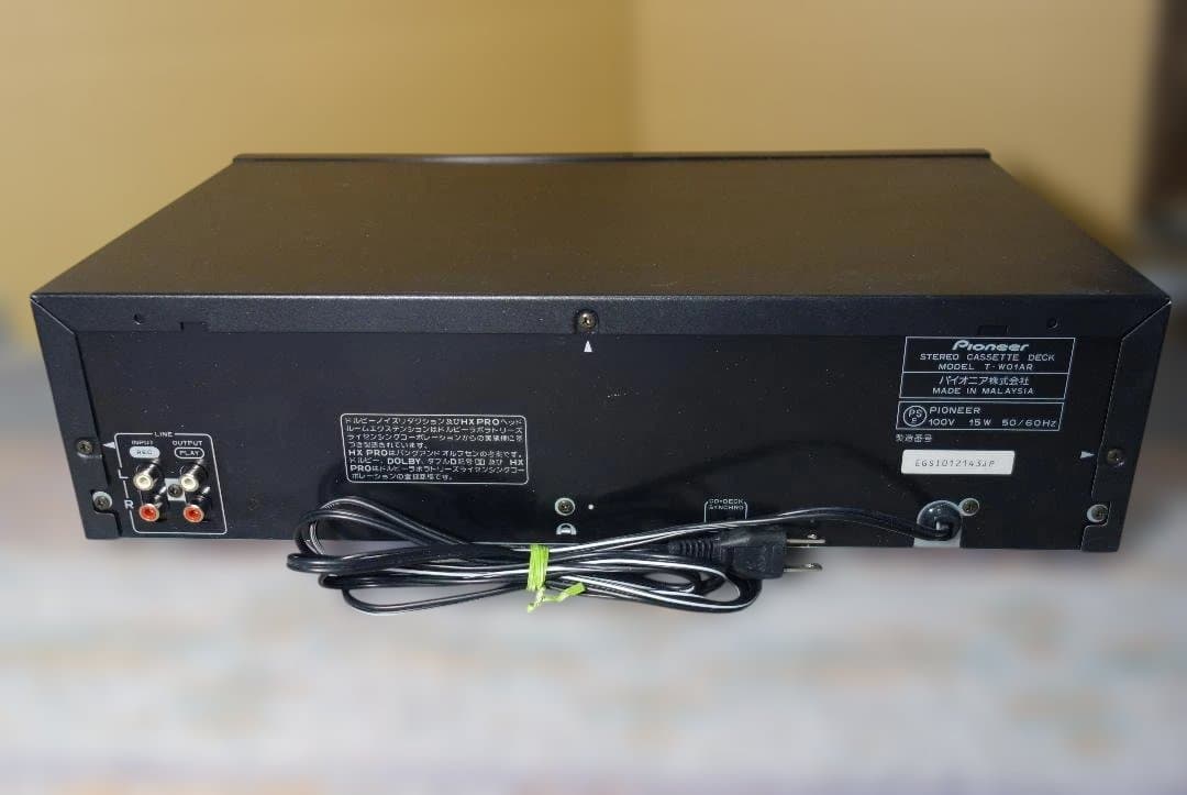 【動作品】パイオニア T-W01AR カセットデッキ【リモコン取説付】