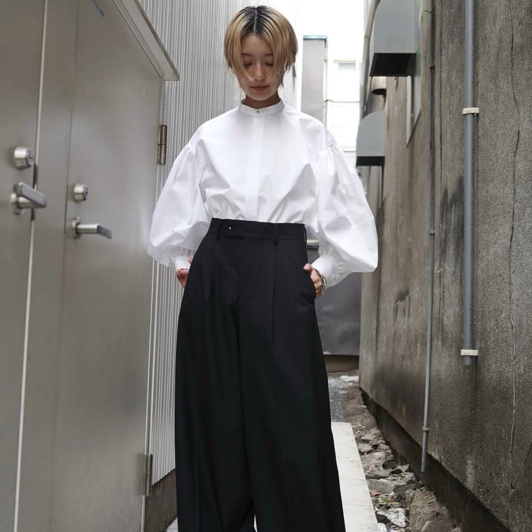 HYKE ハイク T/C BALLOON SLEEVE BLOUSE