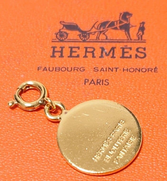 美品　エルメス　セリエ　チャーム　ペンダントトップ　ゴールド　箱付き