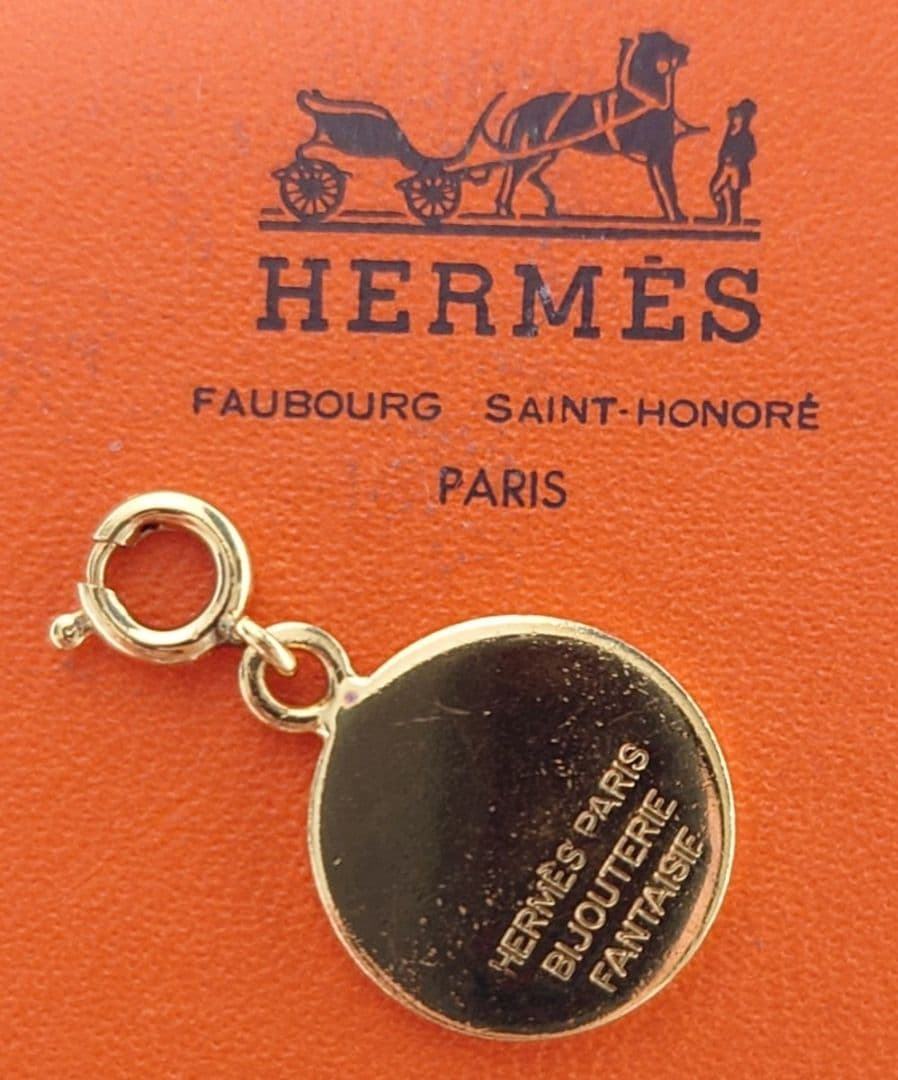 美品　エルメス　セリエ　チャーム　ペンダントトップ　ゴールド　箱付き