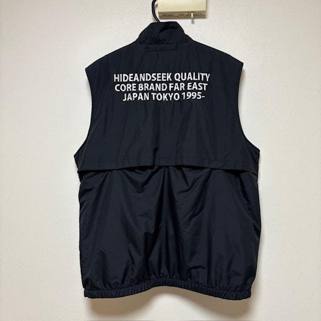 24SS★HIDE AND SEEK/ナイロンジップベスト★XL★