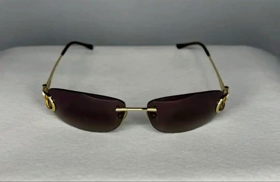 ❣️即発送❣️【美品】BVLGARI ブルガリ ゴールド リムレス サングラス