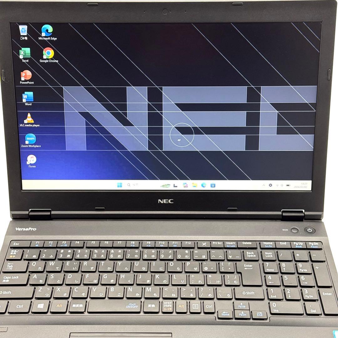 NECノートパソコン i7 16GB 新品SSD512 カメラ DVD テストA