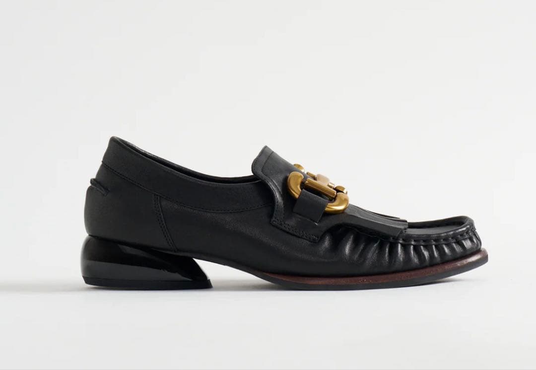 MANA ヴィンテージビットシューズ BLACK 37size 23.5㌢新品