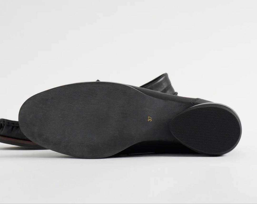 MANA ヴィンテージビットシューズ BLACK 37size 23.5㌢新品