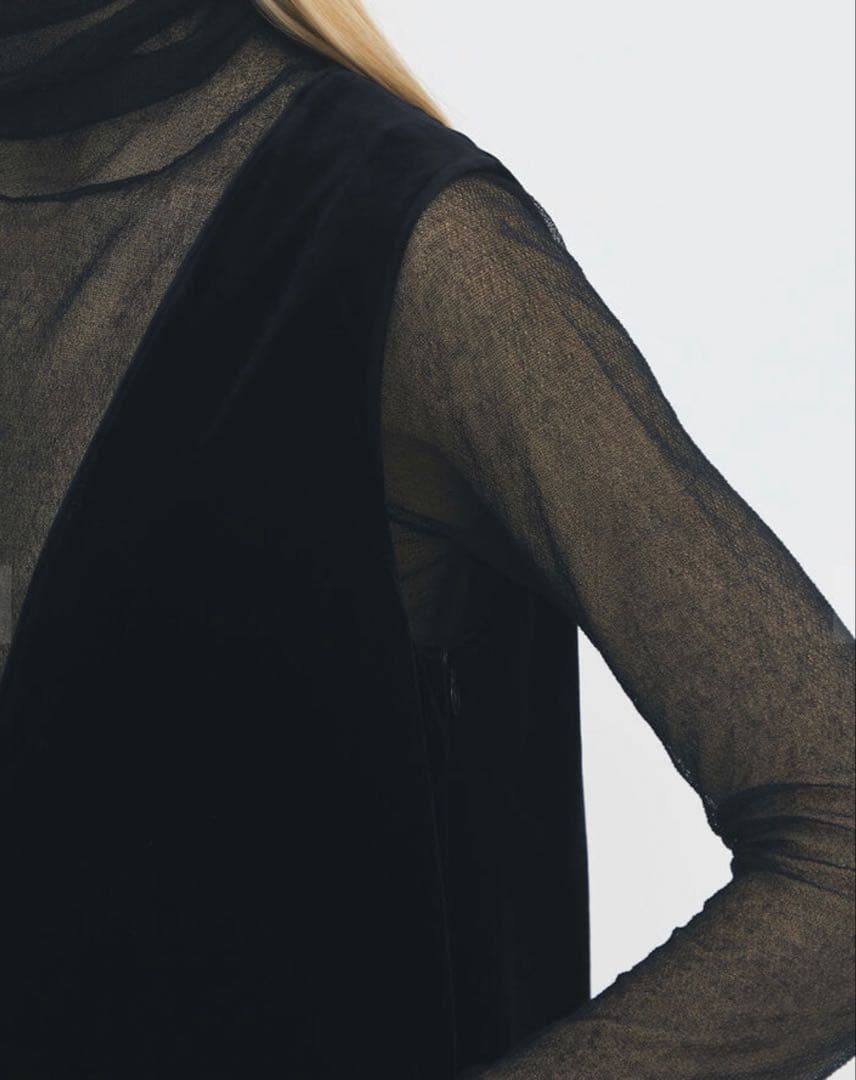 CABaN ソフトベロア Vネックロングワンピース