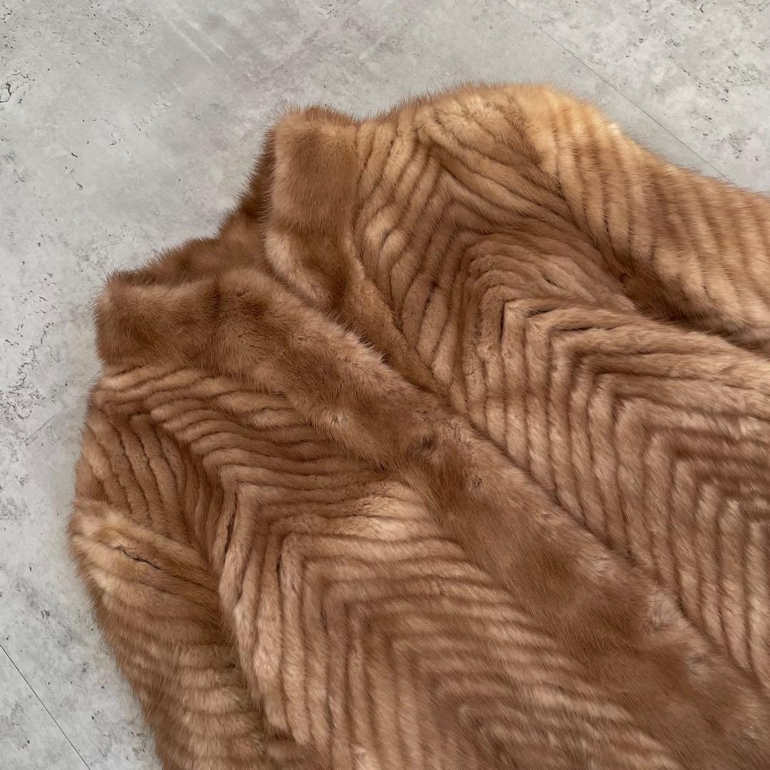 90's vintage ファーコート　ミンク　ブラウン　フェアリーグランジ