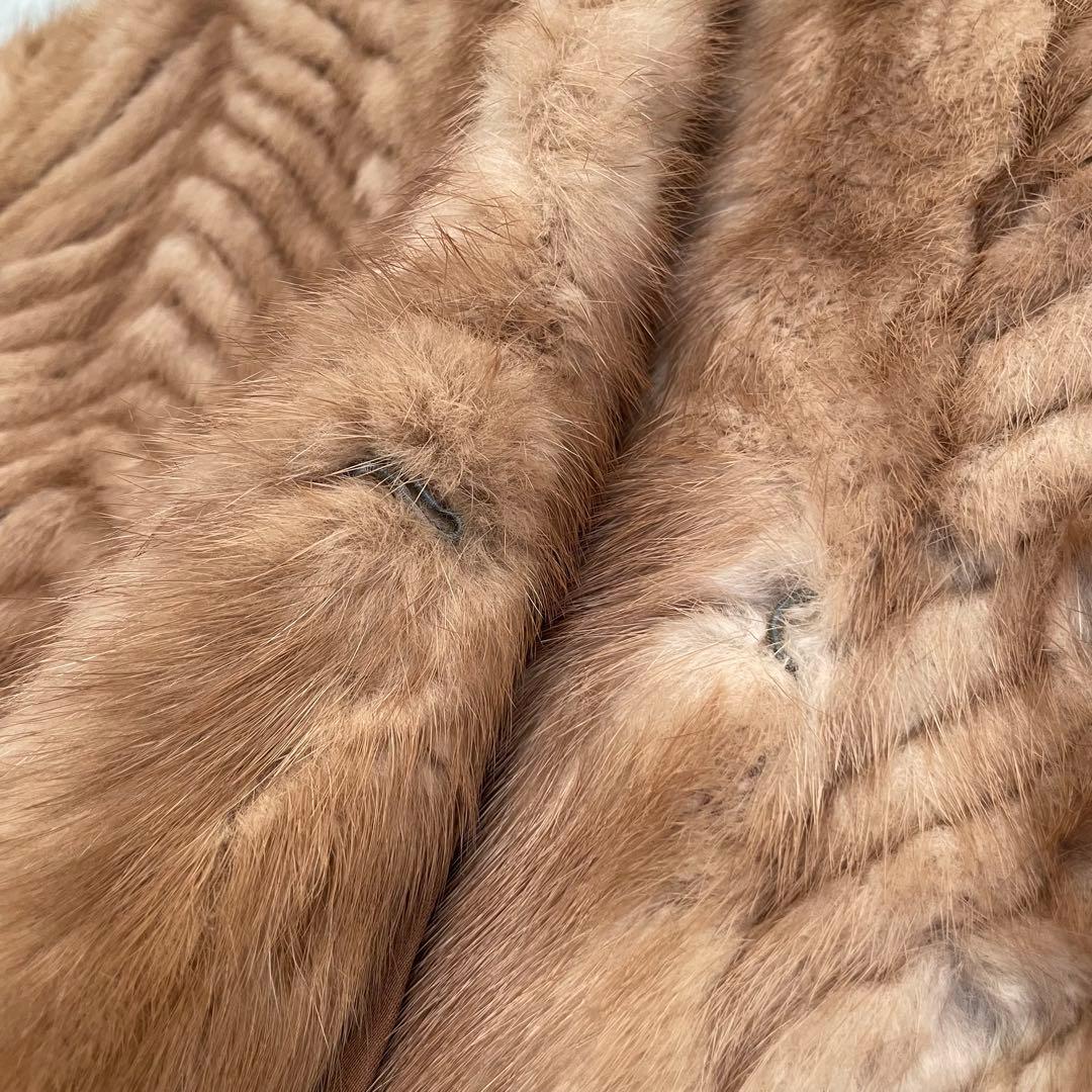 90's vintage ファーコート　ミンク　ブラウン　フェアリーグランジ