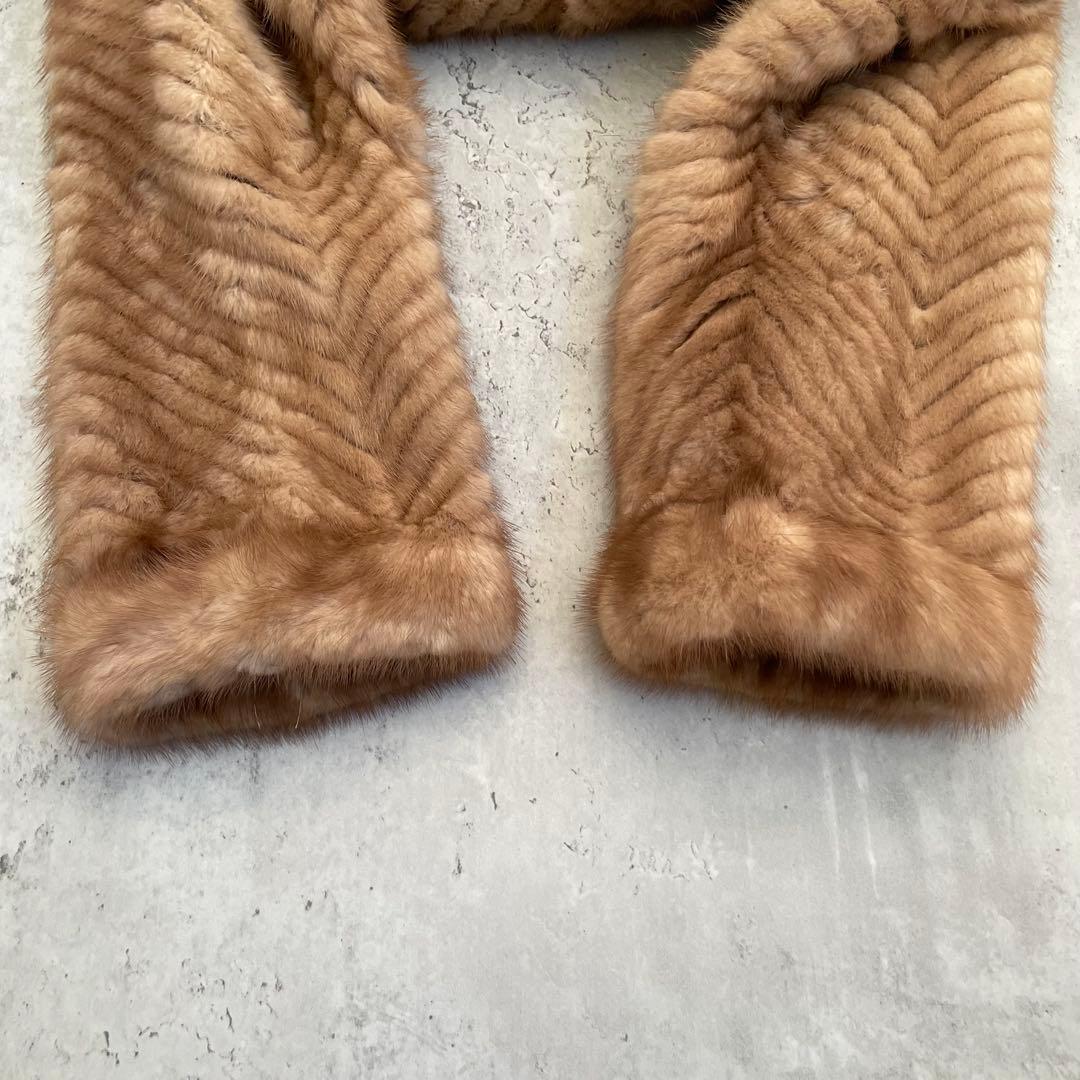 90's vintage ファーコート　ミンク　ブラウン　フェアリーグランジ
