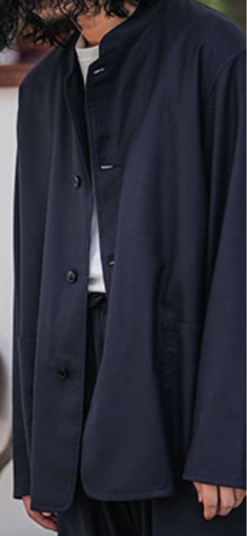 COMOLI 21AWウールフラノスタンドカラージャケットセットアップ