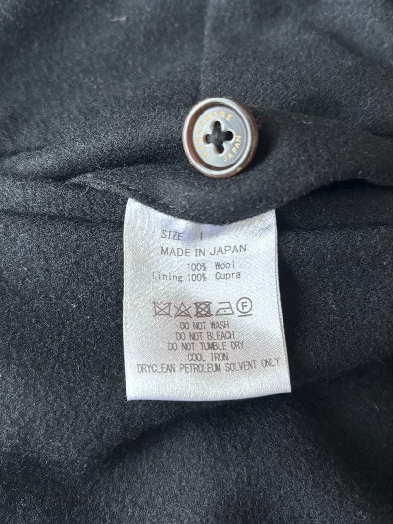 マーカウェア　FRONT PLEATS PEGTOP ウール フランネル　黒