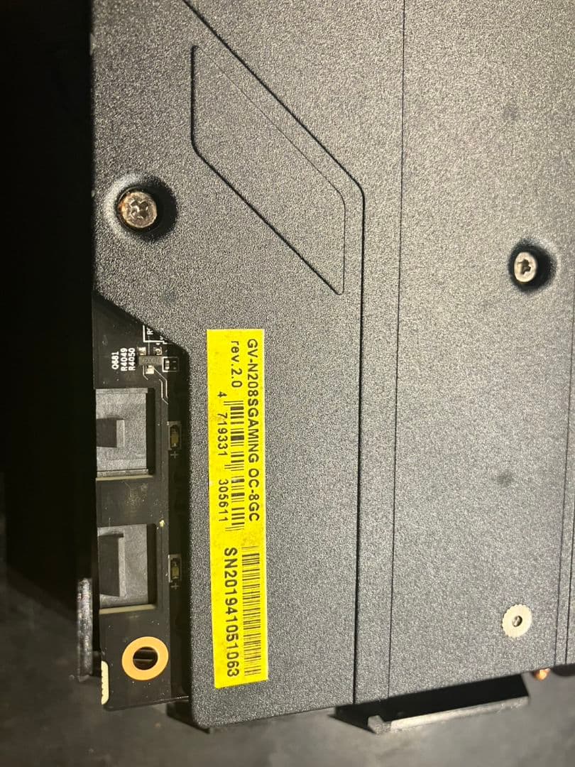 【ジャンク】RTX 2080 SUPER GAMINGOC8G Rev. 2.0