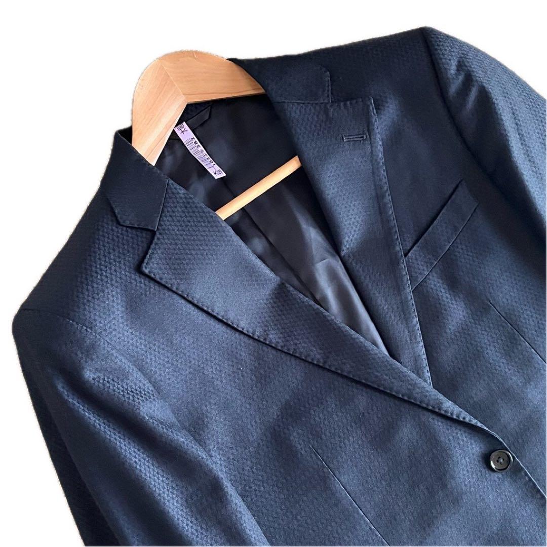 ✨現行✨美品✨ダーバン×REDA シャイニングヘリンボーン スーツ AB5 濃紺