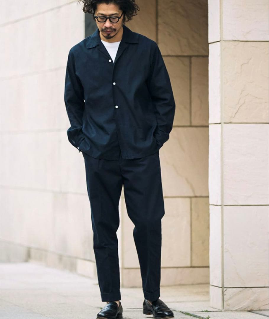 BRITISH MADE【オフィサーパンツ ポーツマス】ダークネイビー Lサイズ