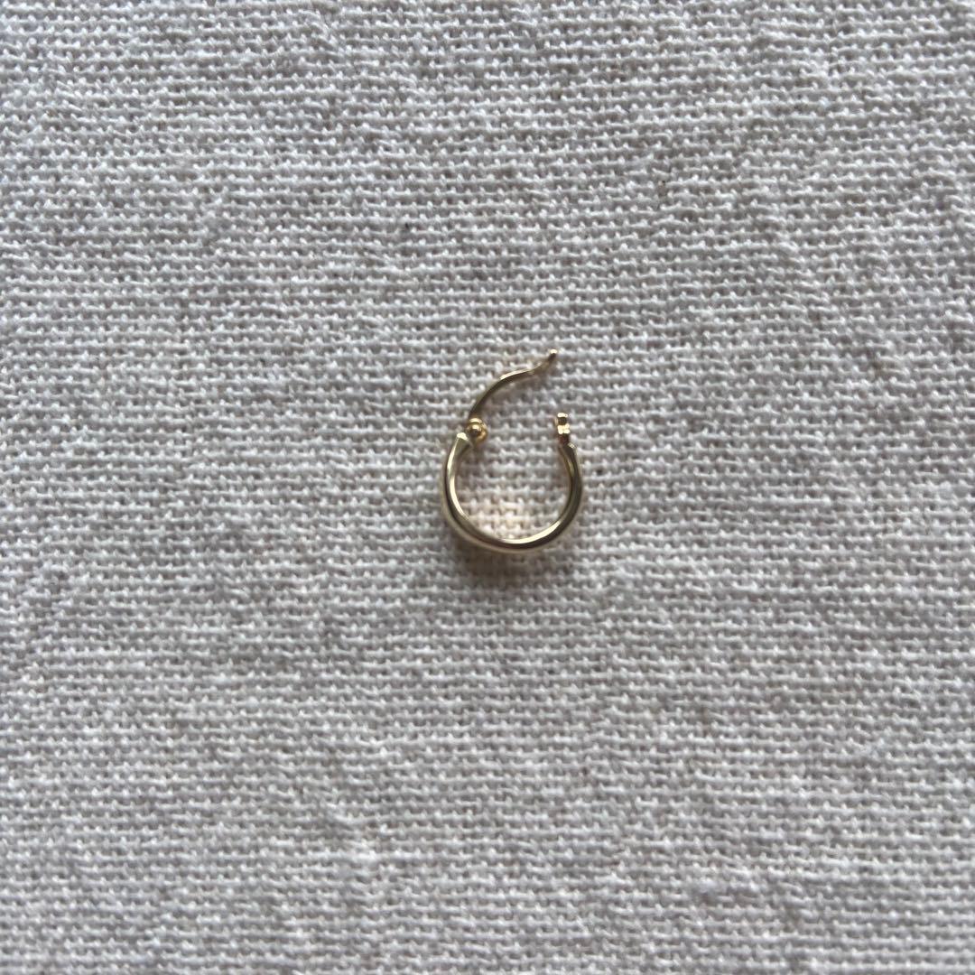 ete⭐︎ フープピアス片耳⭐︎K10イエローゴールド