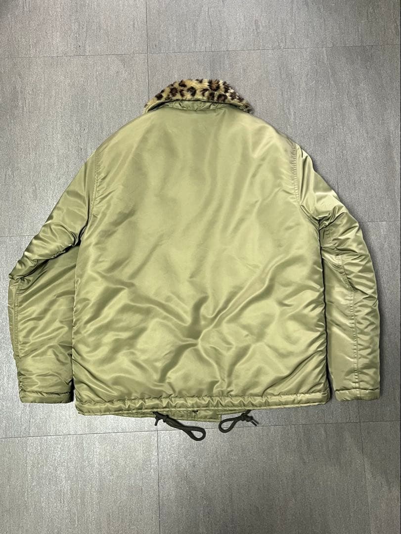 HOUSTON ヘビーナイロンN-1デッキジャケット　レオパード