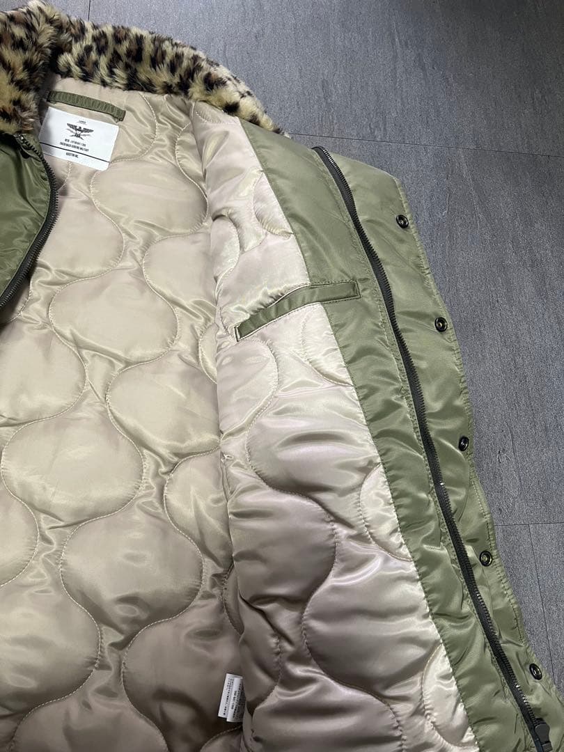 HOUSTON ヘビーナイロンN-1デッキジャケット　レオパード