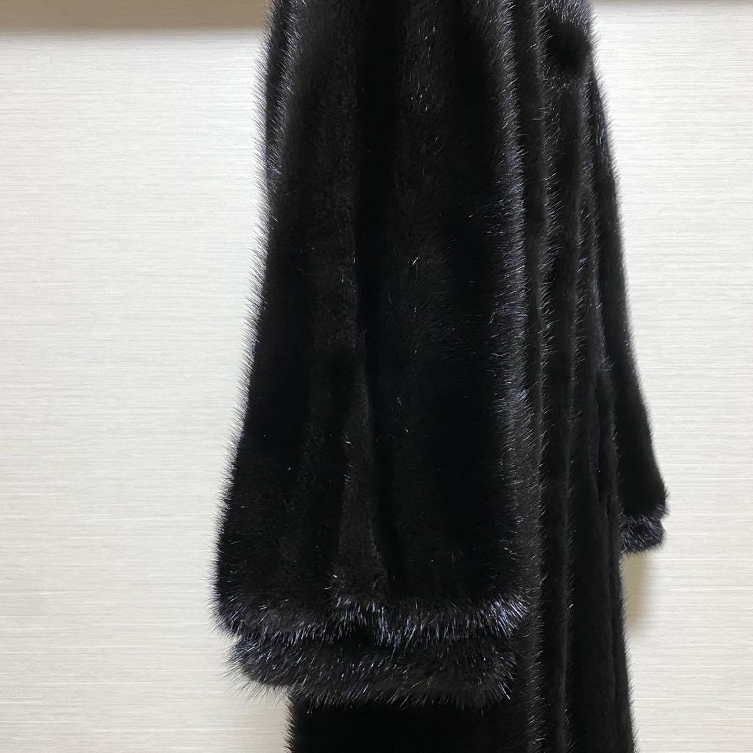 サガミンク SAGA MINK ダークミンク ロングコート 本毛皮 リアルファー