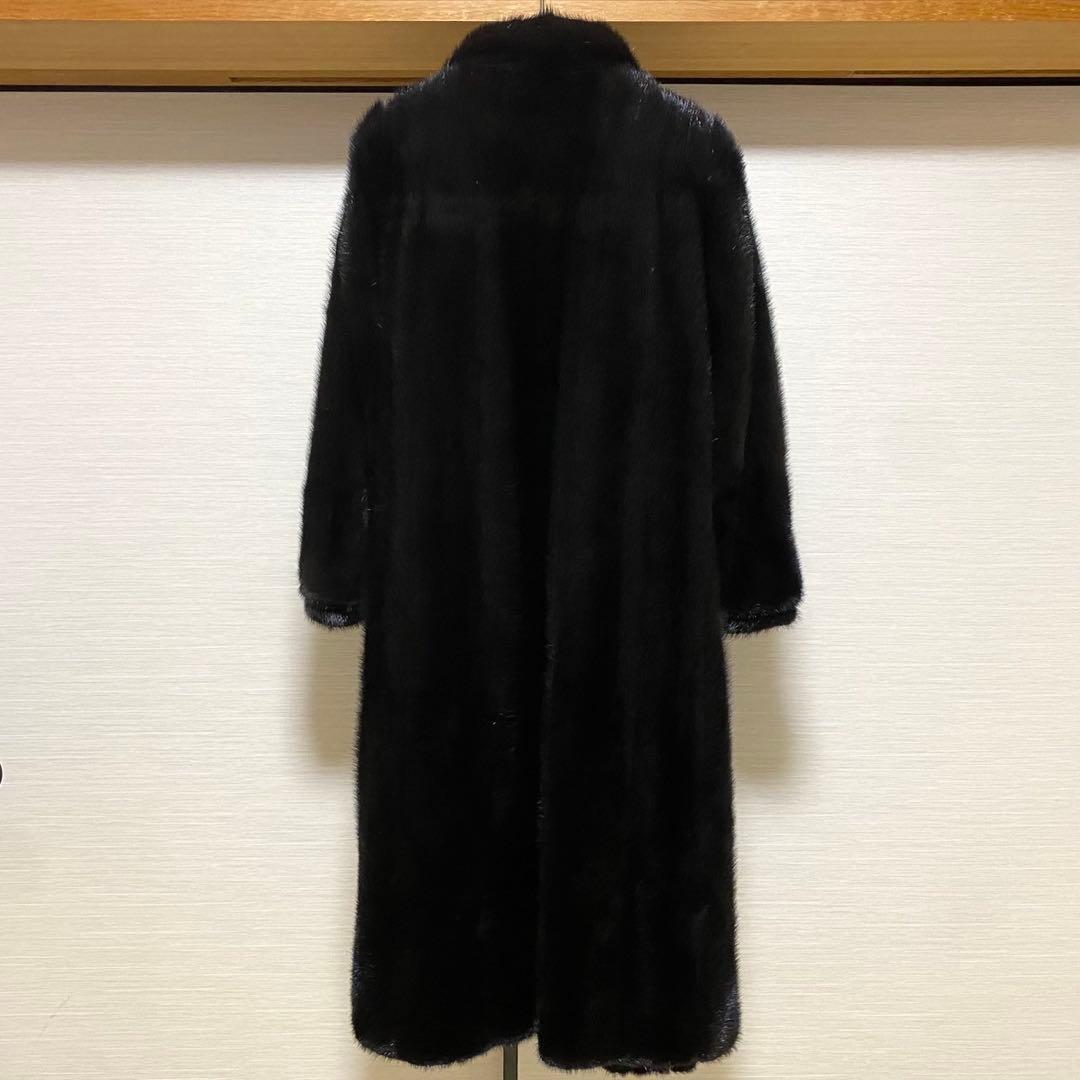 サガミンク SAGA MINK ダークミンク ロングコート 本毛皮 リアルファー