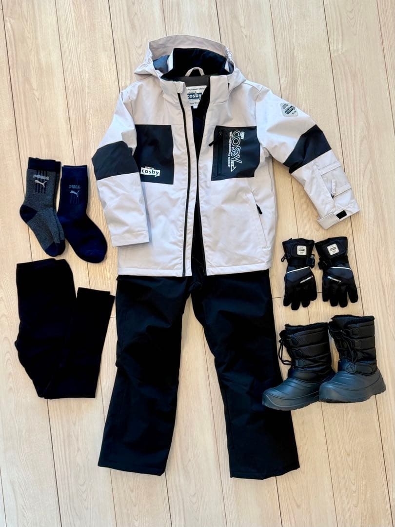 1回のみ使用！cosby 子ども用スキーウェアとその他一式　130センチ