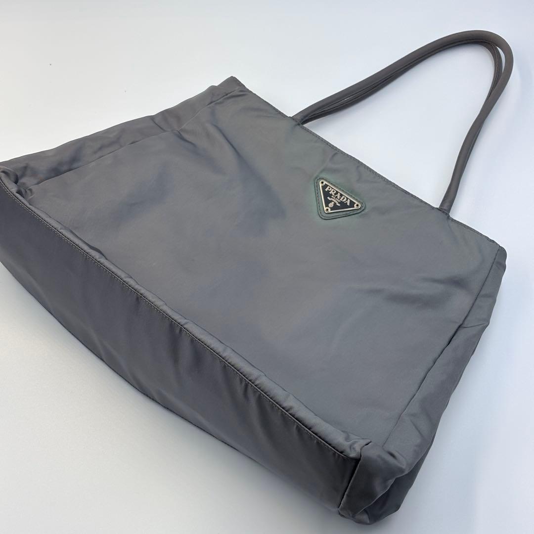 美品PRADAテスートアルデシア トートバッグ グレー A4可保存袋付き