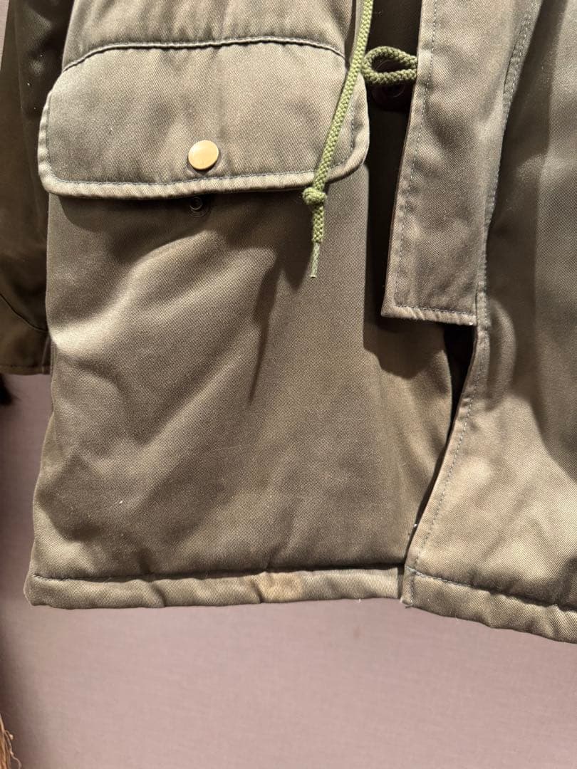 ファー付きオリーブグリーンモッズコート