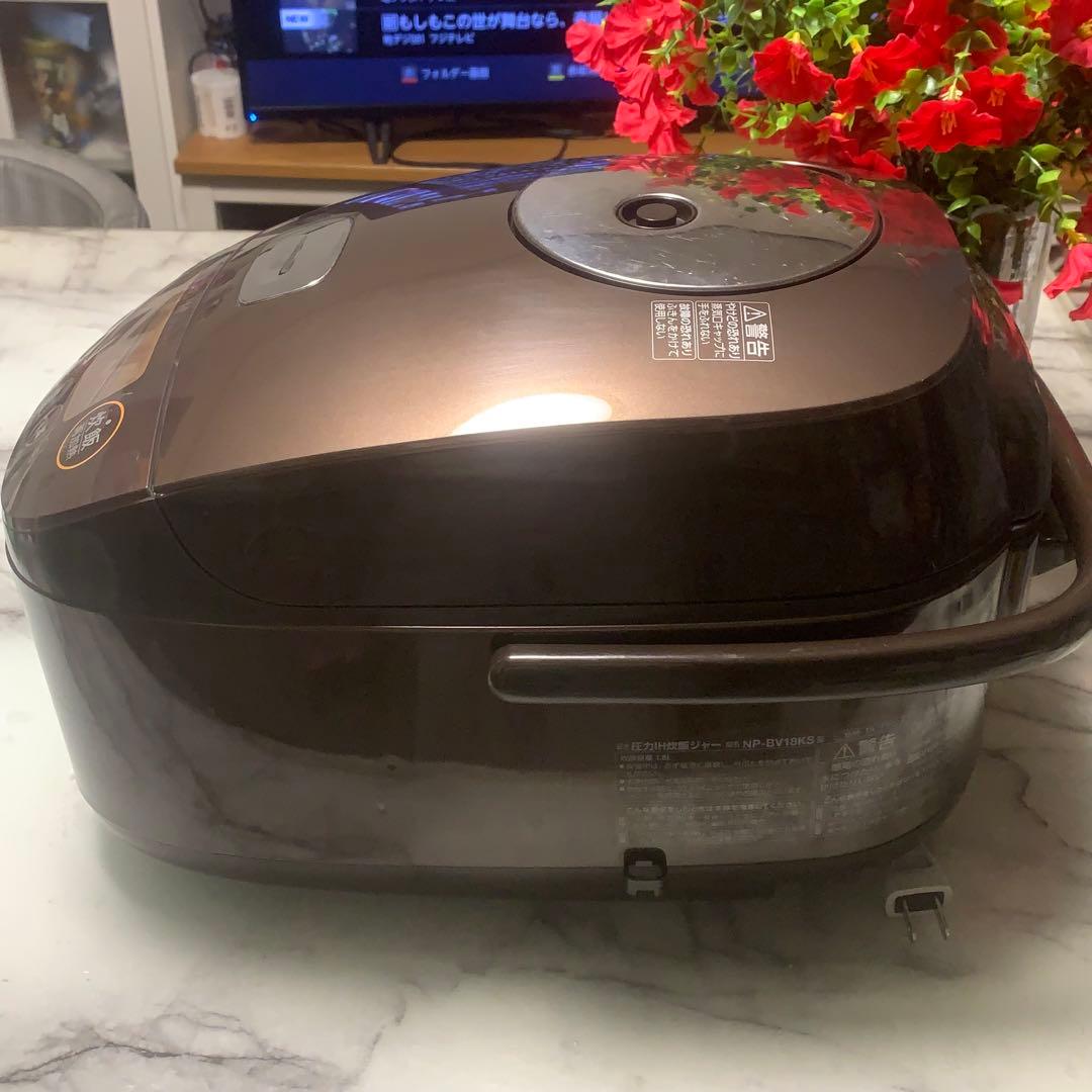 明かり■象印 圧力IH　羽釜リング圧釜　NP-BV18KS　1升炊き■