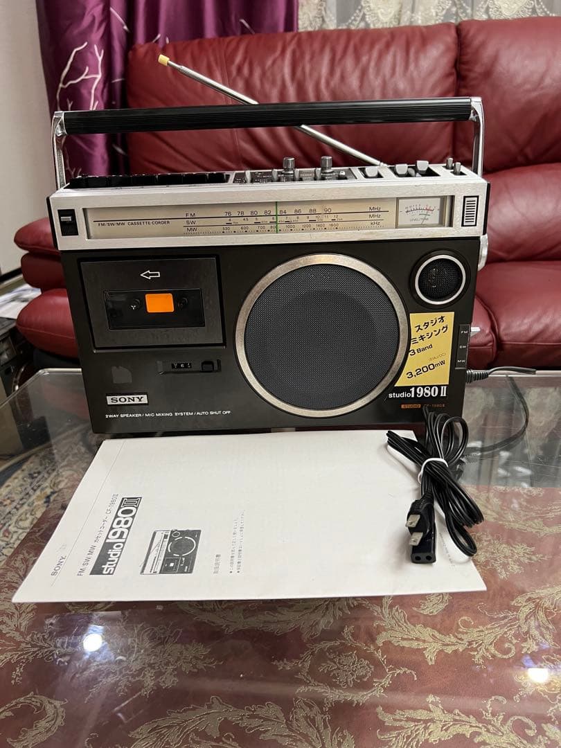 ソニー SONY CF-1980Ⅱ ラジカセ オーディオ機器動作品ビンテージ中古