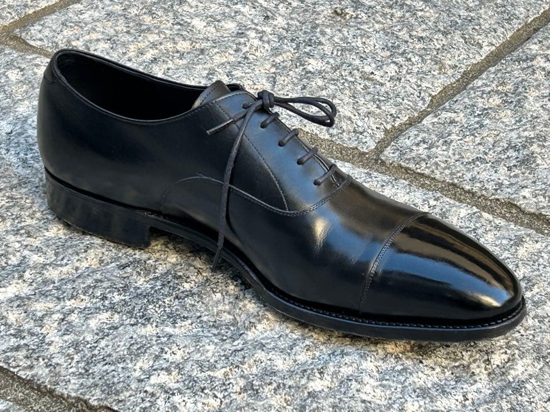 トレーディングポスト　ストレートチップ黒　UK9